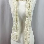 Chenille Knit Boho Crochet Long Scarf Fall Winter Cottagecore Photo 0