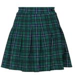 Pretty Little Thing PLT Green Check Tennis Side Split Mini Skirt 12 Photo 0