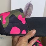 Jessica Simpson  Neon Pink and Olive Camo Slides Photo 2