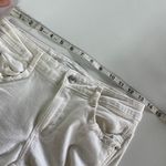 ZARA Jeans Women 4 White Raw Frayed Hem High Rise Skinny Denim Distressed Photo 4