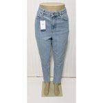 Topshop Premium Mom Jeans High Rise High Waisted Light Wash Denim Blue 32 x 32 Photo 14