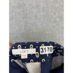 Ann Taylor LOFT  Women's Marisa Pants Blue Printed Size 10 Petite Cotton Ankle Photo 3