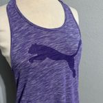 Puma Purple Athletic Sporty Muscle Women Shirt with Printed Logo Size S Photo 7