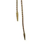 *Vintage Natural Stone Agate Bolo Tie Brown Gold Cord Western Ranch Cowboycore Photo 2