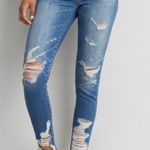 American Eagle Outfitters Light Wash Distressed Jeans Blue Size 0 Photo 0