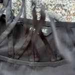 Chic Me  Lace Cold Shoulder Top With Criss Cross Neckline Black Medium Photo 3