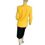 VINTAGE 1980'S DAVID BENJAMIN YELLOW & BLACK SKIRT SUIT (7/S) Photo 4
