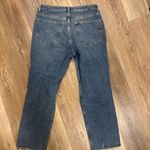 Topshop Blue Distressed Women's Straight Leg Jeans Photo 1