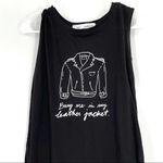 Gypsy Warrior  Burry Me in My Leather Jacket Graphic Cut Off Shirt Tank Top Photo 1