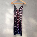 LPA  "Lunetta" Midi Satin Slip Dress in Heidi Tie Dye Sz‎ XXS Photo 3