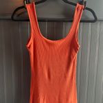 Rachel Zoe  Vibrant Orange Ribbed Tank Top Photo 1