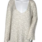 Free People ‎ Sweater Women Small Marled Light Gray Beige Alpaca Boho Oversized Photo 0