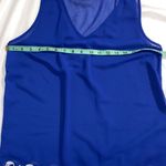 Pink Owl  medium women’s royal blue sheer tank lace crochet bottom trim Photo 1