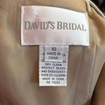 David's Bridal David’s Bridal Elegant Cream Champagne Shimmer Dress wedding Formal Prom Gown Photo 9