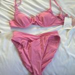 Daisy Pink Dippin ’s Underwire High Waisted V Bottom Set Photo 0