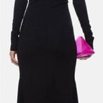 The Attico Black Fanny Cold Shoulder Jersey Gown Photo 1