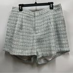 Eloquii NWT  High Rise blue and White Pleated Plaid Short Size 16 lined w/pockets Photo 0