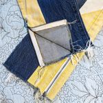 Levi's LEVI’S Premium Moto Color Block Crop Raw Edge Button Fly Jeans Sz 27/28🧡 Photo 2