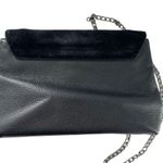 Ted Baker Black Pebbled Leather and Suede Crossbody Shoulder Bag Photo 3