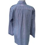 Victoria's Secret Victoria Secret Blue Iridescent Bed Shirt Long Size Medium M Striped Stripes Photo 5