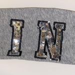 PINK - Victoria's Secret PINK White/Gray Sequin Long Sleeve Top Photo 5