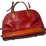 Dooney & Bourke  | Medium | Brick Red Pebbled Leather Domed Satchel Bag Purse Photo 3