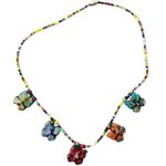 Vintage Beaded Native American Style Necklace 3 Handcrafted Statement Pieces Orange Photo 7