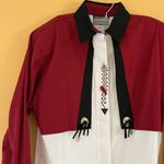 Vintage Rodeo Burgundy Shirt Roughrider by Circle T, Women’s size Small Black Photo 5