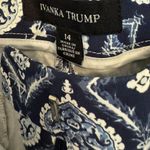 Ivanka Trump Blue & White Casual Pants Size 14 Photo 5