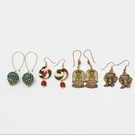 Candy Cane Angel Christmas Earrings Lot Photo 1