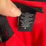 Torrid Cherry Red V-Neck 1/2 Sleeve Black Lace Back Ruched Blouse Womens 3 (3X) Photo 7