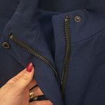 Blue long wool blend pea coat winter jacket! Size 6R! Photo 5