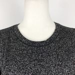ZARA  Shimmer Metallic Black Blouse Ruched Shoulders Large Cocktail Office Party Photo 1