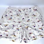 Lands' End  Beach Shorts Womens 16W White Mid Rise Pockets Pull On Elastic Summer‎ Photo 10