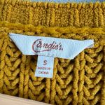 Candie's Yellow Chunky Knit Crew Neck Sweater Photo 3
