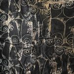 Chico's  Women Black Metallic Gold Owl Print Lined Button Down Blazer Jacket 2 Photo 5