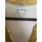 Belk Wonderly Women XXL Short Sleeve Julianna Crepe Button Down Tunic Yellow V Neck Photo 3