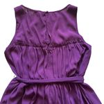 Ann Taylor Loft Sleeveless Dress Size 6 Purple High Waist Belted Above The Knee Photo 5