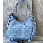 Juicy Couture Blue Shoulder Bag with Pouch Logo Charm Y2K Aesthetic Photo 3