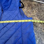 Lands' End  Women Large Quilted Puffer Vest Blue Full Zip Collar Photo 8