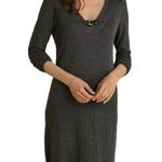 Soft Surroundings  Grey Sweater Dress Buckle Detail Womens Size Medium Photo 7