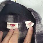 Levi's Levi’s San Francisco Black Gray Plaid Flannel Shirt L | Soft Grunge Button-Up Photo 7