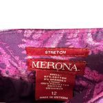 Merona Purple Abstract Stretch Skirt Size 12 Photo 2