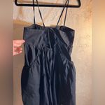 Urban Outfitters Black Mini Dress adjustable straps M pockets baggy minimalist Photo 8