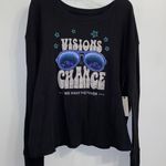 Anthropologie NWR $78 Black Vision Of Change Thermal Pullover M Photo 5