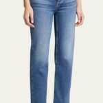 RE/DONE High-Rise Stovepipe Jeans with Raw-Edge Hem Sz 28 Photo 7