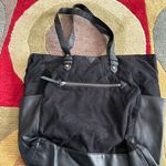 Divided H&M Black Faux Suede Faux Leather Tote Bag Photo 1