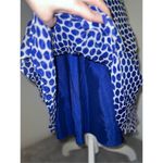 Donna Ricco NEW! 100% Silk Ruffled Dress Blue White Women’s 6P Photo 6