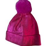 Shiraleah Jax Vibrant Metallic Pink Knit Beanie with Pom-Pom NWT Photo 1