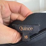 Quince  black stretch leather pencil skirt size 16 Photo 5